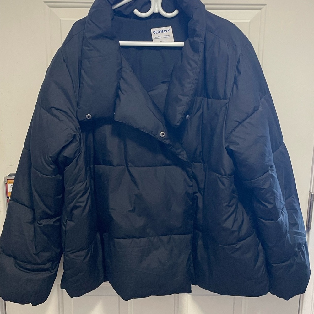 Old Navy Women's Midnight Black Puffer Coat